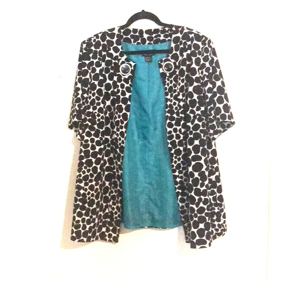 Russell Kemp black and white short sleeved blazer - Picture 1 of 3